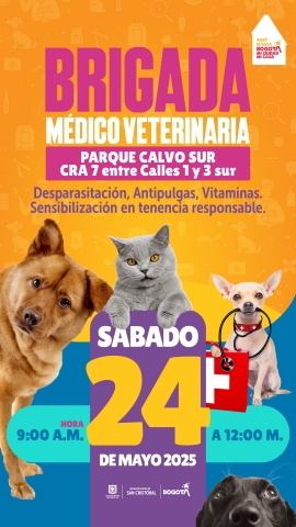 Brigada Médico Veterinaria en el Parque Calvo Sur