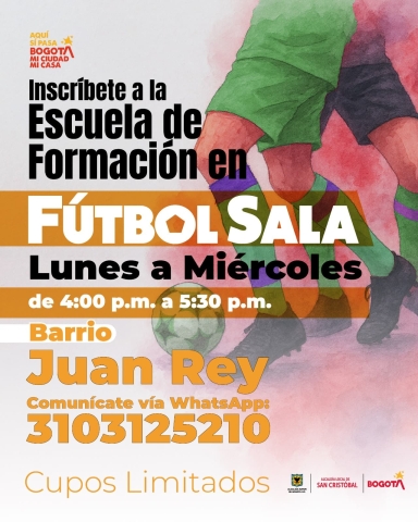 Inscríbete ya a las Escuelas de Formación en Fútbol Sala