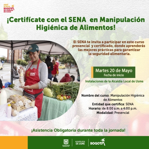 Certificación de manipulación de alimentos con el SENA