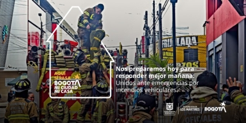 Atención inmediata de los Bomberos de Bogotá en el Centro Comercial San José