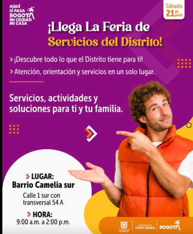 ¡Llega la Feria de Servicios del Distrito a Puente Aranda!