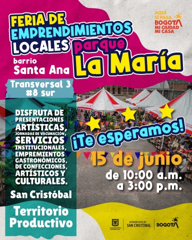 Feria de emprendimientos locales Parque La Maria - barrio Santa Ana