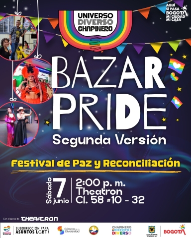 Pieza gráfica sobre bazar pride