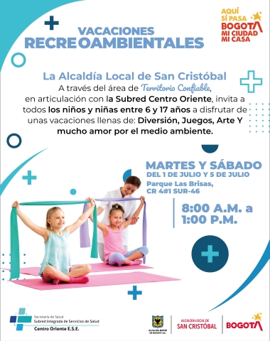 Vacaciones con la Alcaldia Local de San Cristóbal en el Parque Las Brisas 