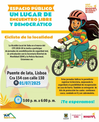 Jornada de sensibilización para ciclistas y entrega de kit