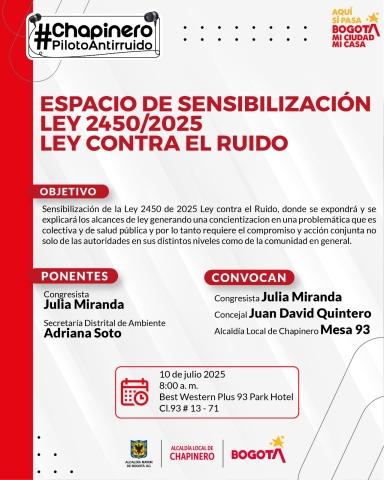 Pieza de jornada de sensibilización de ley contra el ruido