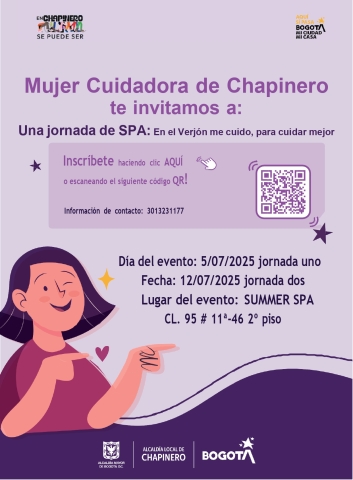 Pieza gráfica sobre jornada de spa para mujeres cuidadoras
