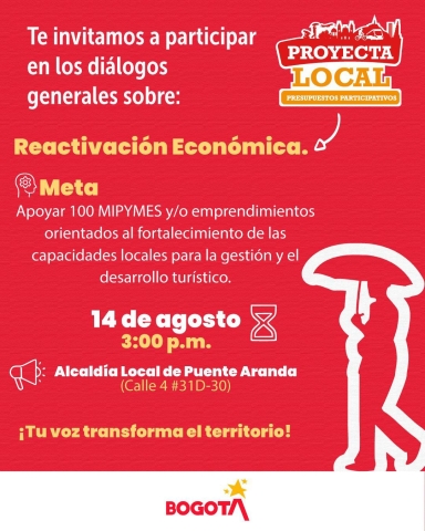 Te invitamos a participar en los diálogos generales sobre Reactivación Económica.