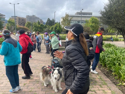 na Actividad de la Alcaldía Local de Teusaquillo, celebrando la vida y la actividad