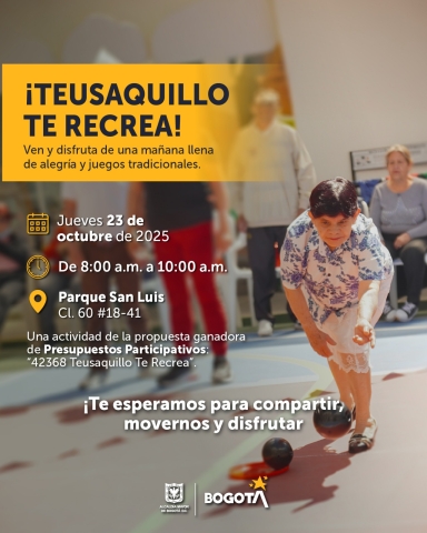Una actividad ganadora de presupuestos participativos "42368" TEUSAQUILLO TE RECREA