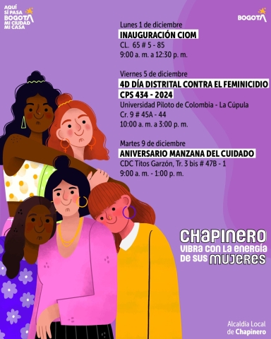 Pieza de actividades de mujeres en Chapinero