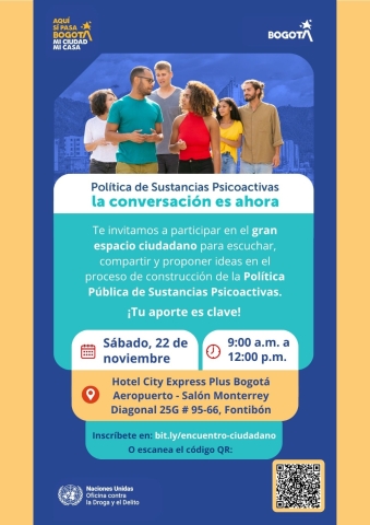 Participa en el diálogo ciudadano para la construcción de la Política Pública de Sustancias Psicoactivas de Bogotá D.C.