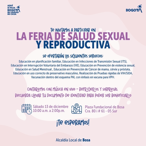 Feria de salud sexual y reproductiva Bosa