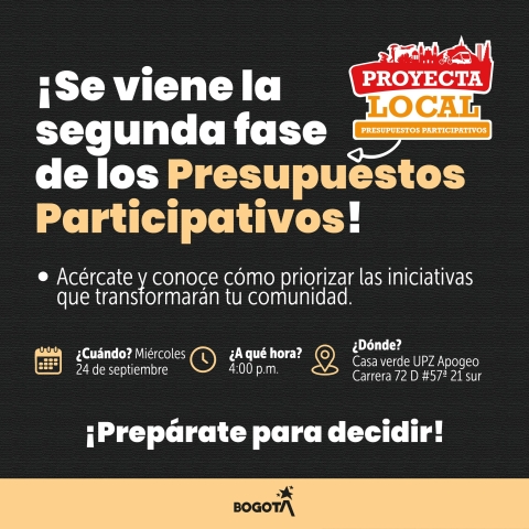 Segunda fase Presupuestos participativos 