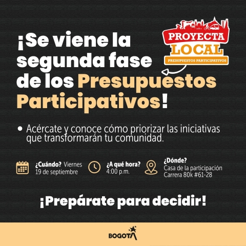 Segunda fase Presupuestos participativos 