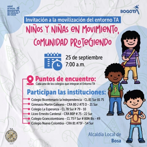 entorno TA “Niños y niñas en movimiento, comunidad protegiendo”.