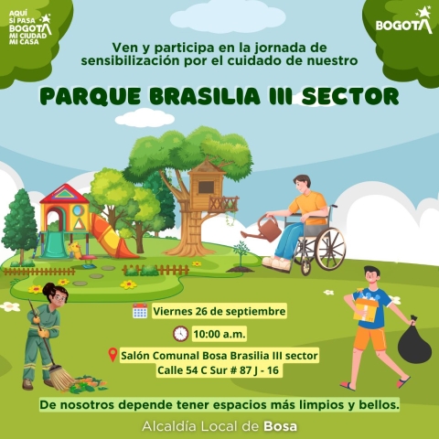 ornada de sensibilización por el cuidado del Parque Brasilia III Sector.