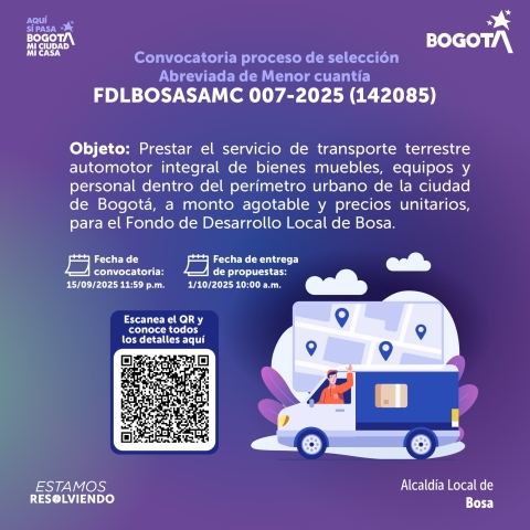 proceso de selección abreviada FDLBOSASAMC 007-2025 (142085)