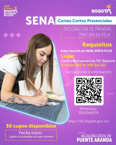 Decoración de prendas "Pintura en tela" - Cursos Cortos Presenciales