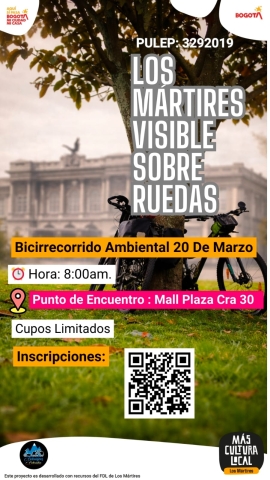 Invitación a la comunidad en bicirrecorrido.
