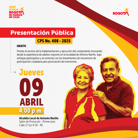 Presentación Pública del CPS No. 408 - 2025 en Antonio Nariño