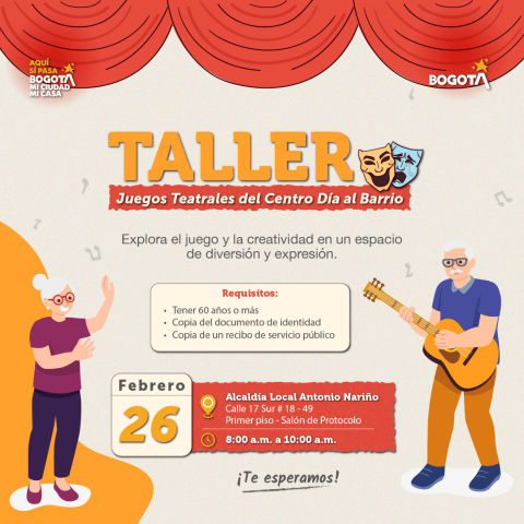 Taller Juegos Teatrales (Adulto Mayor) en Antonio Nariño