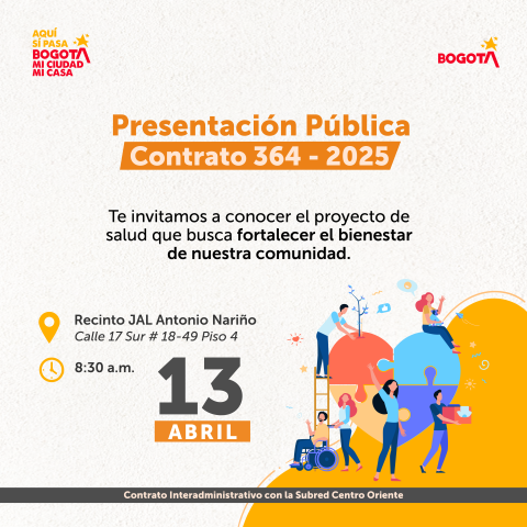 Presentación Pública Contrato 364 - 2025 en Antonio Nariño