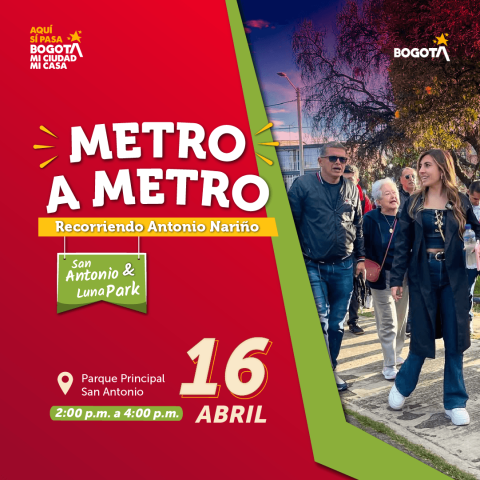 Metro a Metro en el Parque Principal San Antonio de la localidad Antonio Nariño