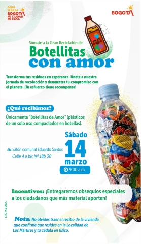Convierte tus residuos en esperanza! Llega la gran reciclatón “Botellitas con amor”