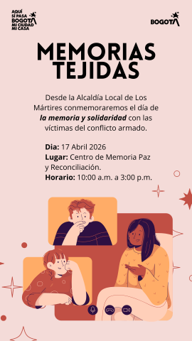 Invitación virtual de Memorias tejidas.