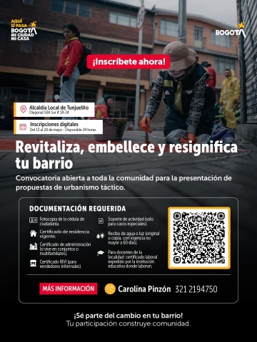 Revitaliza, embellece y resignifica tu barrio - TUNJUELITO