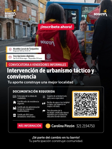 Intervención de urbanismo táctico y convivencia Tu aporte construye una mejor localidad - TUNJUELITO