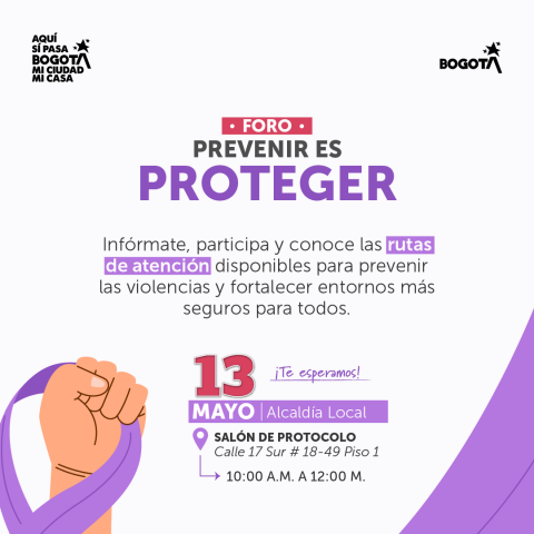 Foro “Prevenir es Proteger” llega a la Alcaldía Local de Antonio Nariño para fortalecer entornos seguros y libres de violencia