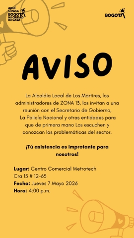 Convocatoria con la comunidad de la Calle 13