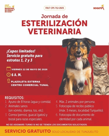 Jornada de ESTERILIZACIÓN VETERINARIA - Tunjuelito