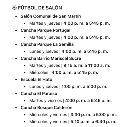 Invitación Escuelas de Formación Deportiva