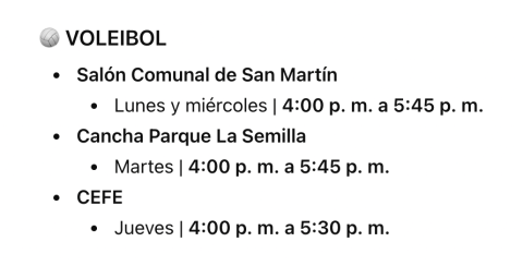 Invitación Escuelas de Formación Deportiva