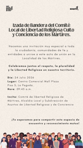 Izada de banderas para la comunidad
