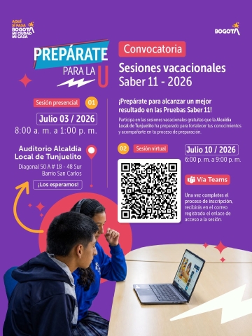 Prepárate para la U: Sesiones vacacionales Saber 11 - 2026