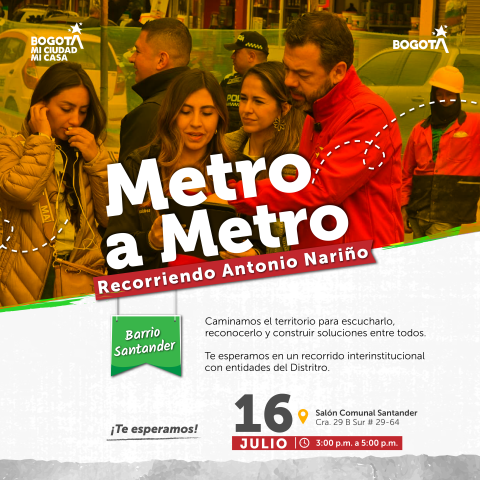 Metro a Metro llega al barrio Santander para escuchar a la comunidad