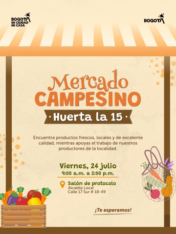 Mercado Campesino en la Huerta La 15 en Antonio Nariño