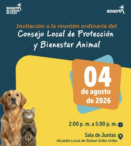 Cuidar y proteger a nuestros animales es una responsabilidad de todos.  Te invitamos a ser parte de este espacio de diálogo y construcción colectiva, donde seguiremos fortaleciendo acciones por el bienestar animal en nuestra localidad.  Tu participación es clave para construir una comunidad más consciente, solidaria y comprometida con la vida. 💛  ¡Te esperamos!