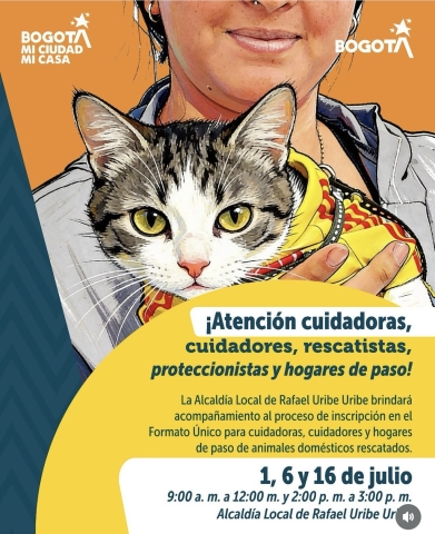 Cada acto de cuidado transforma la vida de un animal. Desde la Alcaldía Local seguimos fortaleciendo el trabajo de quienes, con amor y compromiso, abren sus puertas y su corazón para proteger y brindar una segunda oportunidad a perros y gatos rescatados. 💛  ¡Los esperamos para seguir construyendo una localidad más solidaria y amiga de los animales!