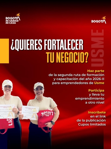 Inscripciones Ruta de Formación para emprendedores de la localidad de usme