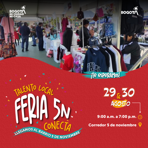 Feria 5N Conecta el 29 y 30 de agosto en el Corredor 5 de Noviembre