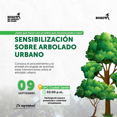 Ciudad Jardín, en Antonio Nariño, fortalece el conocimiento sobre el arbolado urbano