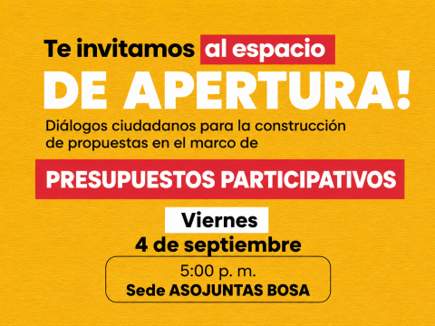 Espacio de apertura de los Presupuestos Participativos en Bosa