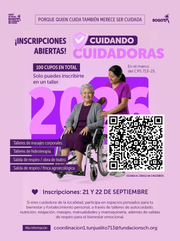 Convocatoria e inscripción Cuidando cuidadoras