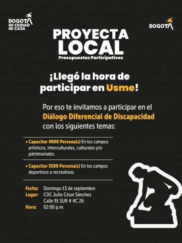 Diálogo Diferencial Discapacidad en Usme