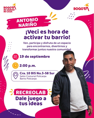Recreolab llega al barrio Policarpa para darle juego a las ideas